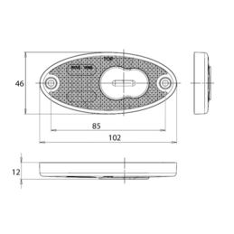 Lampa obrys LED W65 biała