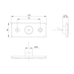 Lampa obrys LED MD-013 czerwona