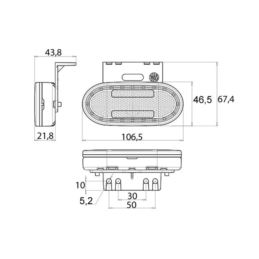 Lampa obrys LED W197 biała