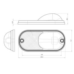 Lampa obrys-k LED W161 żółta z kier
