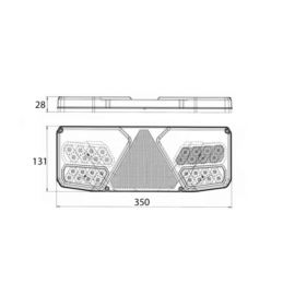 Klosz lam tylnej LED W137DP prawy naczepa