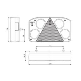 Lampa tylna LED HOR68 GNI prawa COF R