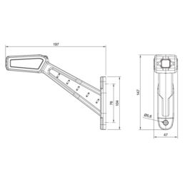 Lampa obrys-w LED FT-146 prawa