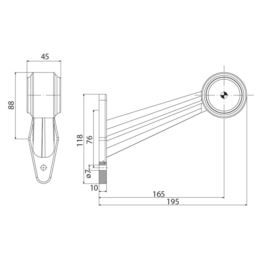 Lampa obrys-w LED FT-009F /45st długa/