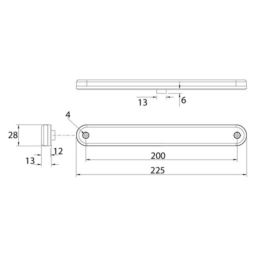 Lampa obrys-s LED FT-195 czerwona