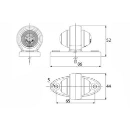Lampa obrys-wb LED HOR51 /przylegająca/