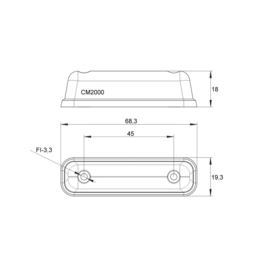 Lampa obrys LED FT-081 DARK biała
