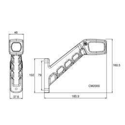 Lampa obrys-w LED W48 LOGO lewa