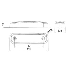 Lampa obrys LED FT-045 biała