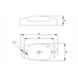 Lampa obrys LED FT-025 żółta
