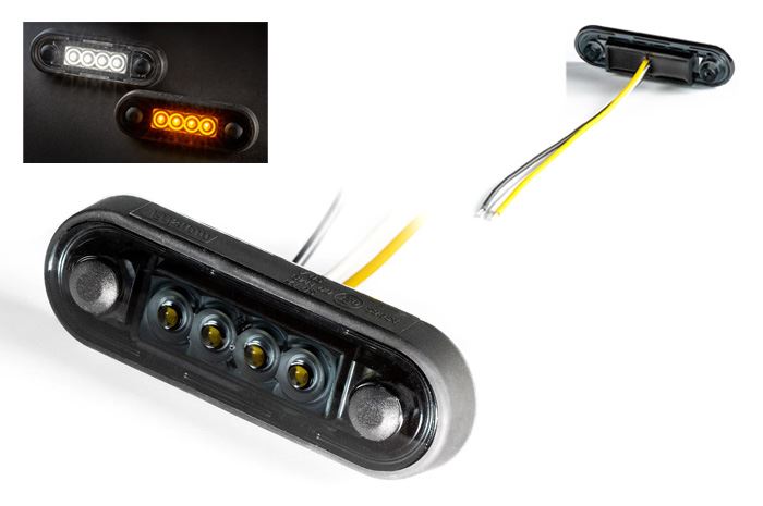 Lampa obrys LED FT-073 DARK biało-żółta