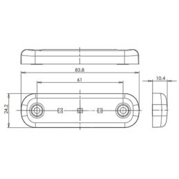 Lampa obrys LED W97.1 żółta