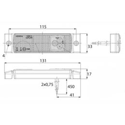 Lampa obrys LED HOR41 biała