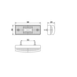 LAMPA OBRYS  EMA28 CZERWONA PŁASKA 2