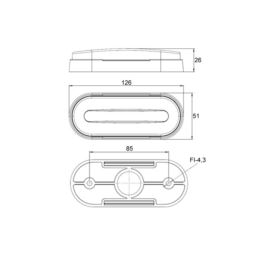 Lampa obrys LED FT-070 biała
