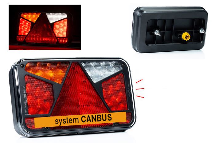 Lampa tylna LED FT-370 CANBUS 12V GNI 6-PIN lewa R
