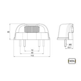 Lampa rejestracji LED FT-262 QS150