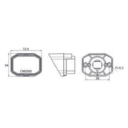 Lampa obrys LED FT-001 QS075 biała na błotnik