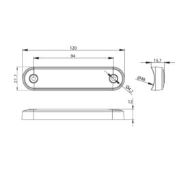 Lampa obrys LED FT-073 LONG  żółta