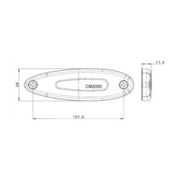Lampa obrys LED FT-076 biała