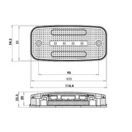 Lampa obrys LED W157 żółta