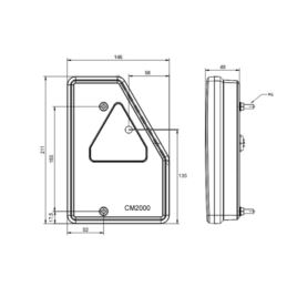Lampa tylna LED FT-277 12V PRZ lewa