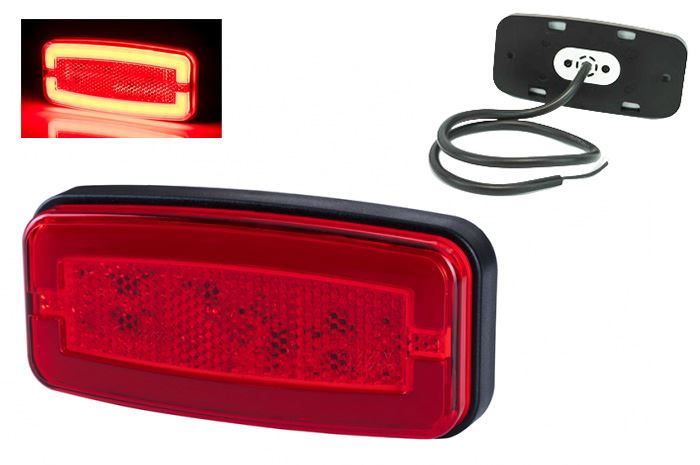 Lampa obrys LED HOR116 czerwona