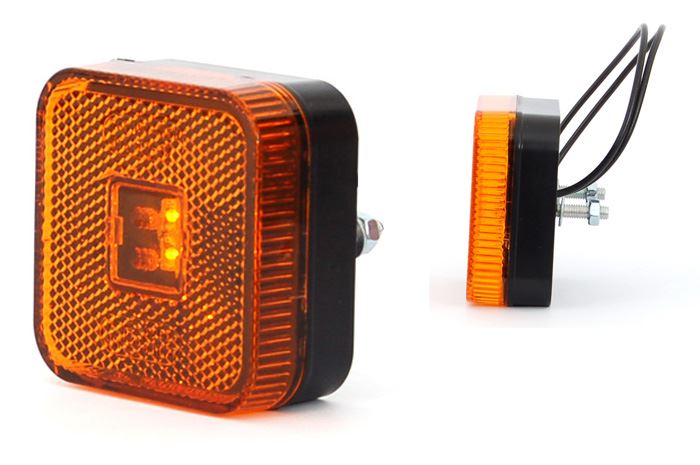 Lampa obrys LED W63 żółta płaska