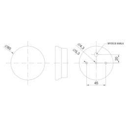 Lampa obrys LED FT-060 czerwona