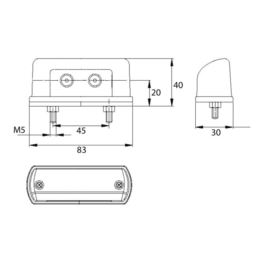 Lampa rejestracji LED FT-016 mini QS075