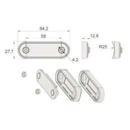 Lampa obrys LED FT-073 DARK czerwona