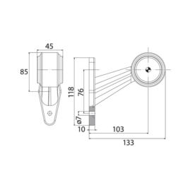 Lampa obrys-w LED FT-009C /45st krótka/
