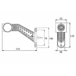 Lampa obrys-w LED HOR77 /45st długa/ prawa