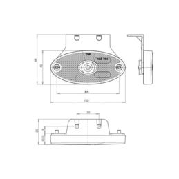 Lampa obrys LED W64 żółta podwieszana