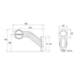 Lampa obrys-w LED FT-140 długa prawa QS150