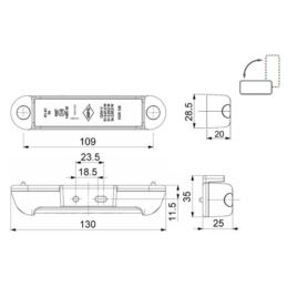Lampa tylna LED HOR128