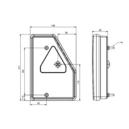 Lampa tylna LED FT-277 CANBUS 12V GNI 5-PIN lewa