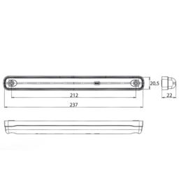 Lampa obrys-s LED W110N biała