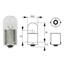 ŻARÓWKA SAM  12V 5W BA15S