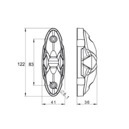 Lampa obrys-wb LED FT-038 płaska