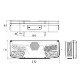Lampa tylna LED W138DL lewa samochód