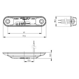 Lampa obrys LED HOR88 biała