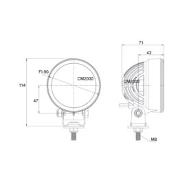 Lampa robocza LED FT-365 2500lm dalekosiężna