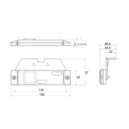 Lampa obrys LED W45NS czerwona