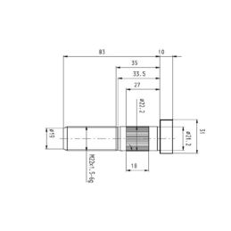 ŚRUBA KOŁA SAF M22X1,5 L-83MM KPL