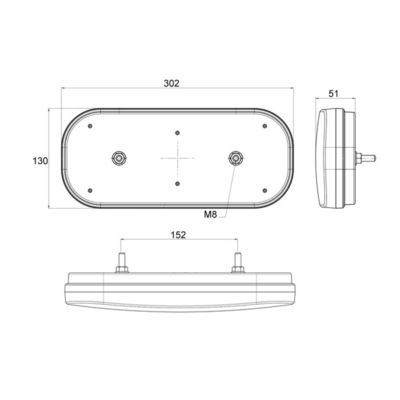Lampa tylna LED FT-610 prawa naczepa