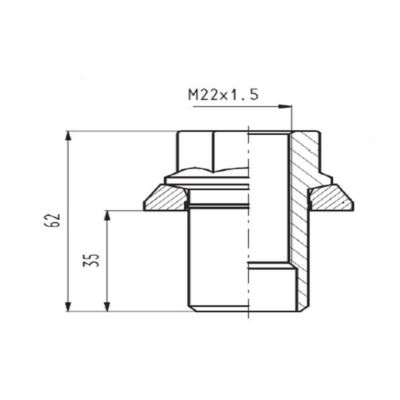 NAKRĘTKA KOŁA M22X1,5 H-62 SW32 AL-F MB