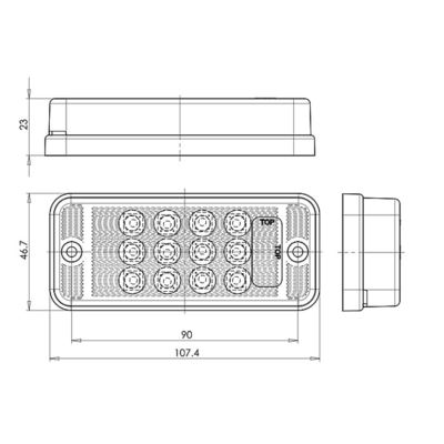 Lampa cofania LED W84