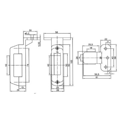 Lampa obrys-wb LED W140 podwieszana lewa