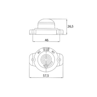 Lampa obrys LED W24 czerwona